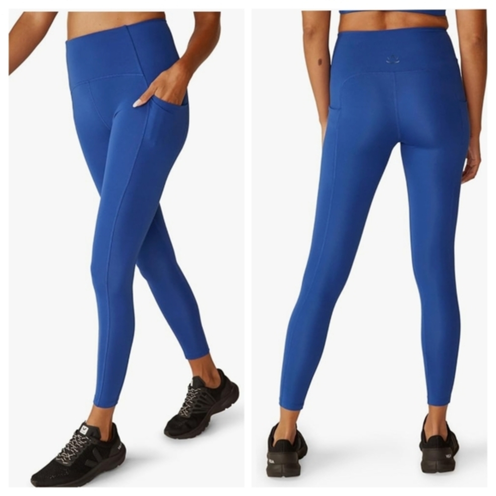 Beyond Yoga Powerbeyond Strive High-Waisted Pocket Midi Leggings Blue